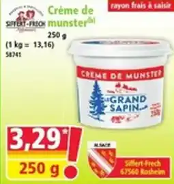 Norma Grand Sapin Crème de Munster offre