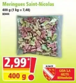 Norma Meringues Saint-Nicolas offre