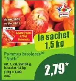 Norma Alsace Fruits Pommes bicolors offre