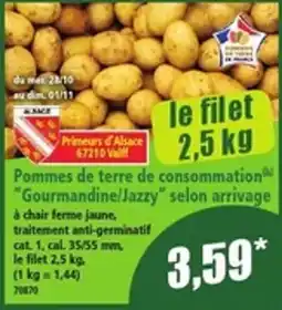 Norma Primeurs d'Alsace Pommes de terre de consommation offre