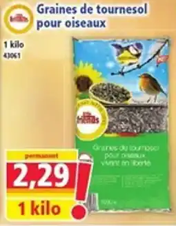 Norma Brittles Graines de tournesol pour oiseaux offre