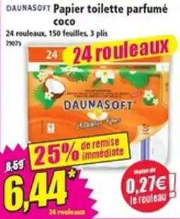 Norma DAUNASOFT Papier toilette parfumé coco offre