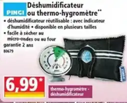 Norma PINGI Déshumidificateur ou thermo-hygromètre offre