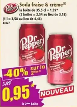 Norma Dr Pepper Soda fraise & crème offre