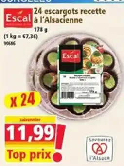 Norma Escal 24 escargots recette à l'Alsacienne offre