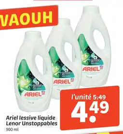 Wibra Ariel lessive liquide Lenor Unstoppables offre