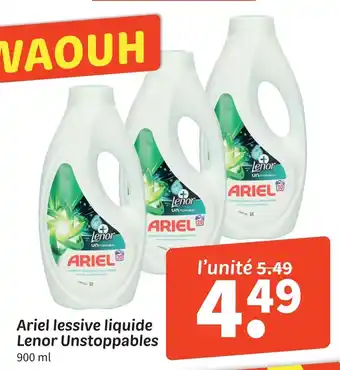 Ariel lessive liquide Lenor Unstoppables