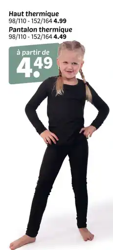 Wibra Haut thermique pantalon thermique offre