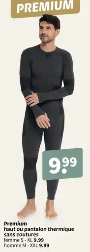 Wibra Premium haut ou pantalon thermique sans coutures offre