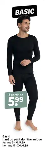 Wibra Basic haut ou pantalon thermique offre