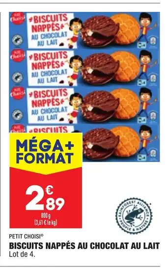ALDI Biscuits Nappés Au Chocolat Au Lait offre