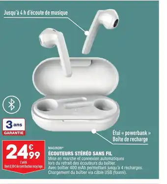 ALDI Écouteurs stéréo Sans Fil offre
