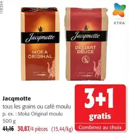 Colruyt Jacqmotte tous les grains ou café moulu offre