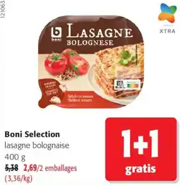 Colruyt Boni Selection lasagne bolognaise offre