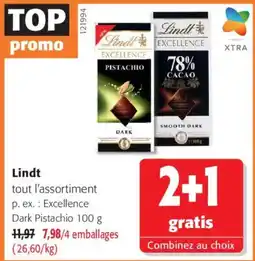 Colruyt Lindt tout l'assortiment offre