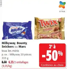 Colruyt Milkyway Bounty Snickers Mars offre