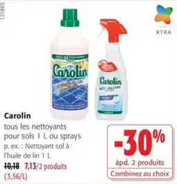 Colruyt Carolin tous les nettoyants pour sols 1 L ou sprays offre