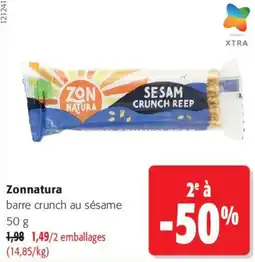 Colruyt Zonnatura barre crunch au sésame offre