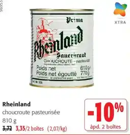 Colruyt Rheinland choucroute pasteurisée offre