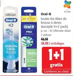 Colruyt Oral-B toutes les têtes de brosse à dents offre