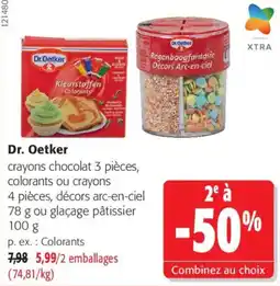 Colruyt Dr. Oetker crayons chocolat offre