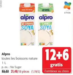 Colruyt Alpro toutes les boissons nature offre