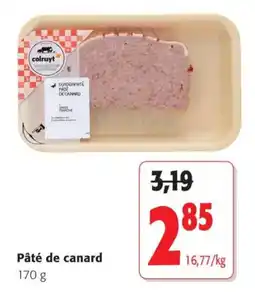 Colruyt colruyt Pâté de canard offre