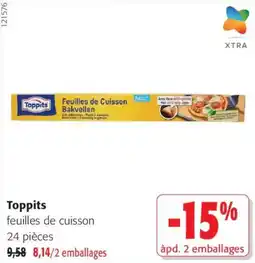 Colruyt Toppits feuilles de cuisson offre