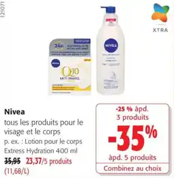 Colruyt Nivea tous les produits pour le visage et le corps offre