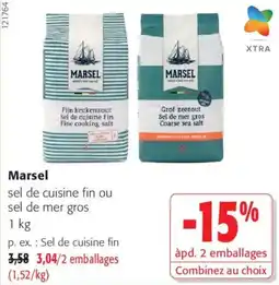 Colruyt Marsel sel de cuisine fin ou sel de mer gros offre