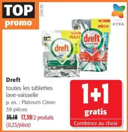Colruyt Dreft toutes les tablettes lave-vaisselle offre