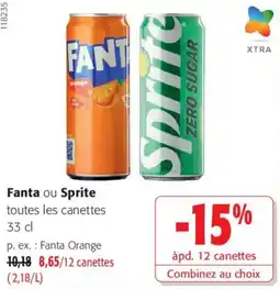 Colruyt Fanta ou Sprite offre