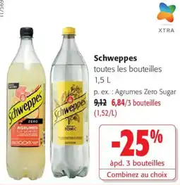 Colruyt Schweppes toutes les bouteilles offre
