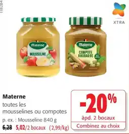 Colruyt Materne mousseline ou compote offre