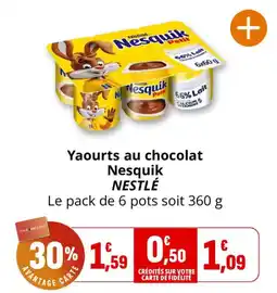 Coccinelle Express Nesquik Yaourts au chocolat offre
