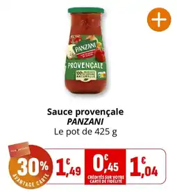 Coccinelle Express PANZANI Sauce provençale offre