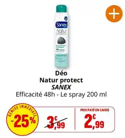 Coccinelle Express SANEX Déo Natur protect offre