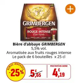 Coccinelle Express GRIMBERGEN Bière d'abbaye offre