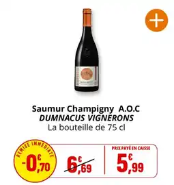 Coccinelle Express DUMNACUS VIGNERONS Saumur Champigny A.O.C offre