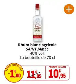 Coccinelle Express SAINT JAMES Rhum blanc agricole offre