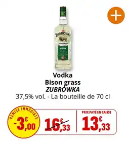 Coccinelle Express ZUBRÓWKA Vodka Bison grass offre
