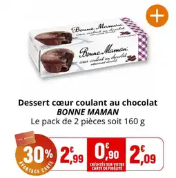 Coccinelle Express BONNE MAMAN Dessert cœur coulant au chocolat offre