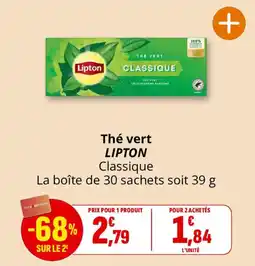 Coccinelle Express LIPTON Thé vert Classique offre