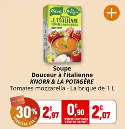 Coccinelle Express Knorr & La Potagère Soupe Douceur à l'italienne offre