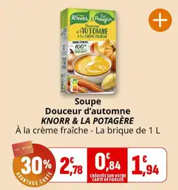 Coccinelle Express KNORR & LA POTAGÈRE Soupe Douceur d'automne offre