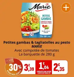 Coccinelle Express MARIE Petites gambas & tagliatelles au pesto offre