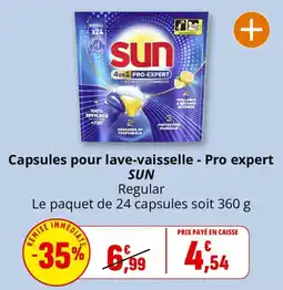Coccinelle Express SUN Capsules pour lave-vaisselle - Pro expert Regular offre