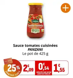 Coccimarket PANZANI Sauce tomates cuisinées offre