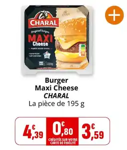 Coccimarket CHARAL Burger Maxi Cheese offre