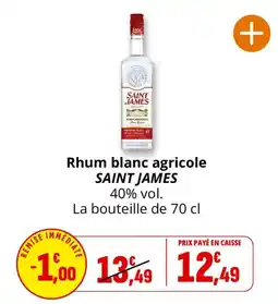 Coccimarket SAINT JAMES Rhum blanc agricole offre